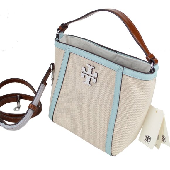 Tory Burch Small McGraw Canvas Bucket Bag - Picture 6 of 13